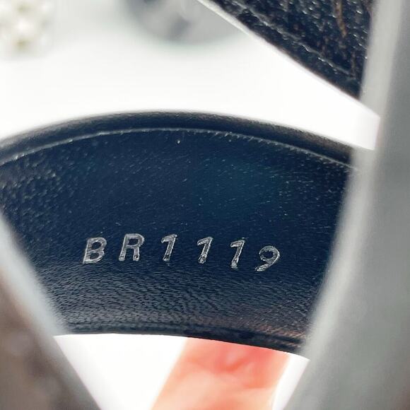 Louis Vuitton Black Monogram Damier Tressage Matchmake Check Heel Sandals EU 37 - Picture 16 of 16